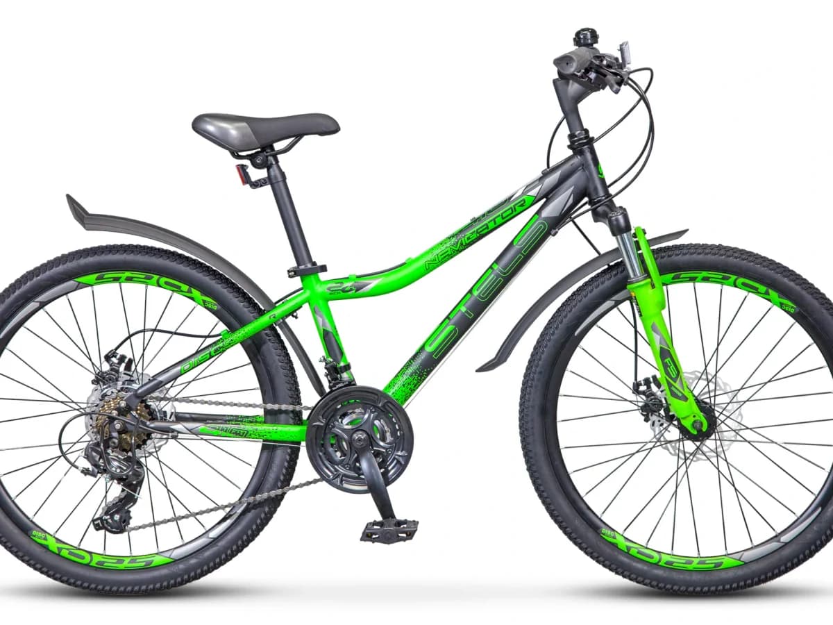 Фото 1 — Stels Navigator 410 MD 24  Чёрный/зеленый Чёрный/зеленый